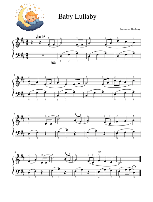 Baby Lullaby -Johannes Brahms (Piano) 🎹