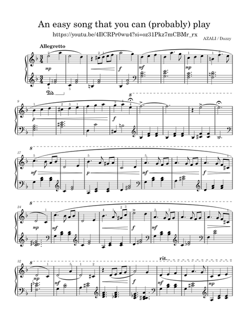 an easy song that you can (probably) play - Azali