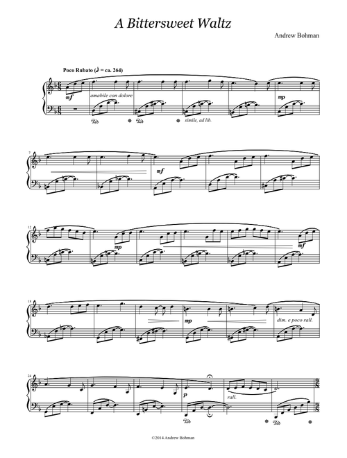 A Bittersweet Waltz — Original Piano Composition