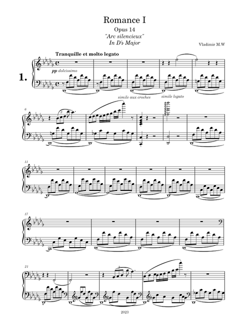 V.M.W - Romance I In Db Major "Arc silencieux"