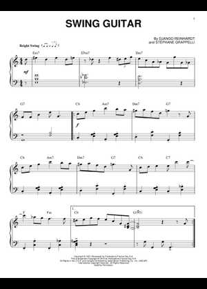 Play Official version of Swing 42 Sheet Music by Django Reinhardt