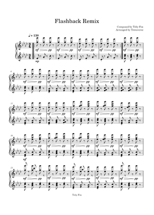 DELTARUNE Chapters 3 + 4 - Flashback (Excerpt) Sheet Music for Piano ...