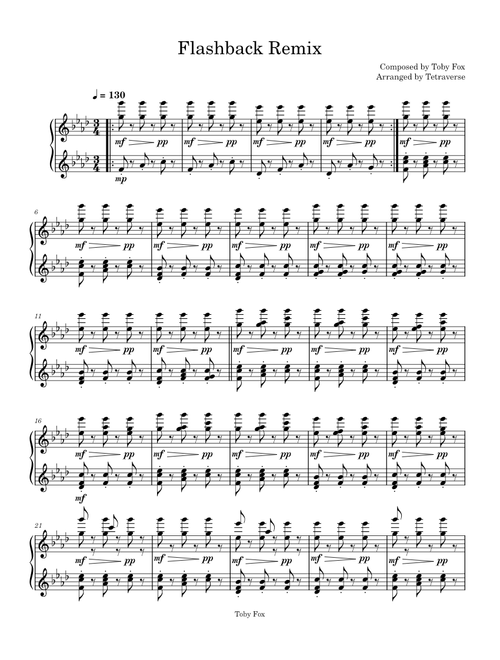 Flashback Remix - Deltarune Chapter 5 (Arranged for Piano)