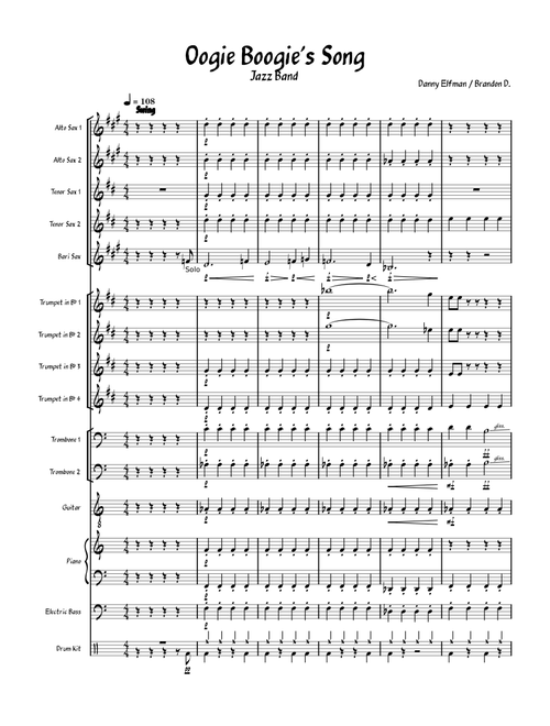 Oogie Boogie's Song – Brandon D (Jazz Band)