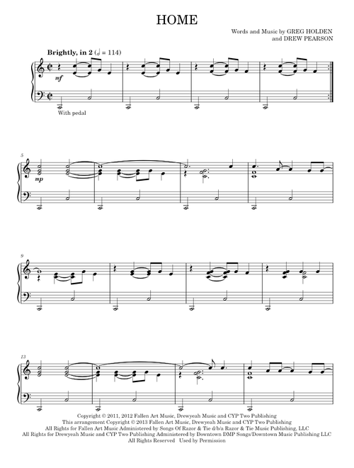 Home - Phillip Phillips (Piano Solo)