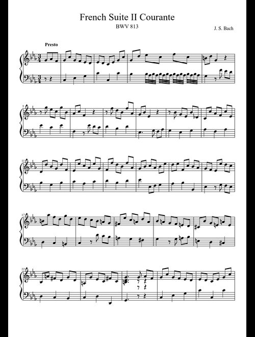 French Suites (A= 440Hz) sheet music by verits99 | Play, print
