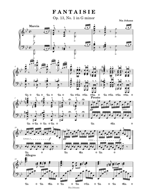 Fantaisie Op. 13, No. 1 - Nix Johann