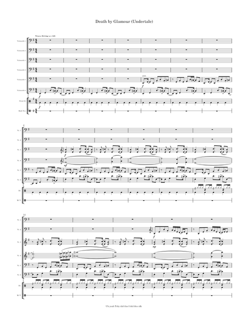Death by Glamour – Toby Fox | Undertale Cello Ensemble arrangement