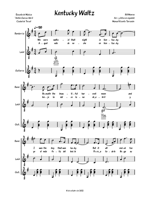 Kentucky waltz – Bill Monroe