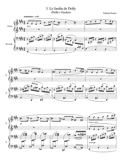 Fauré - Dolly Suite, No. 3: "Le Jardin de Dolly"
