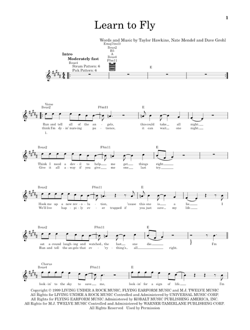 Learn To Fly - Foo Fighters (Easy Guitar)