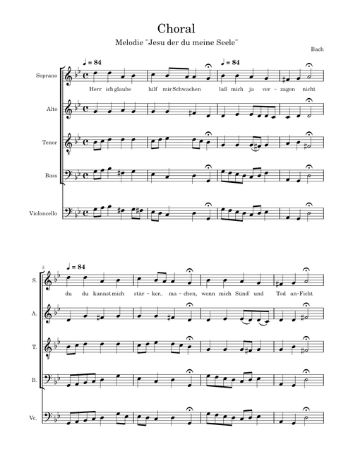 Chorale – Johann Sebastian Bach Bach Cantata