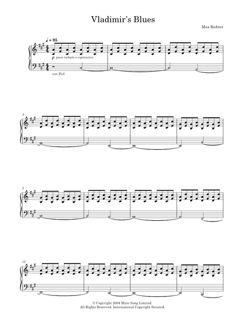 Vladimir's Blues - Max Richter (Piano Solo)