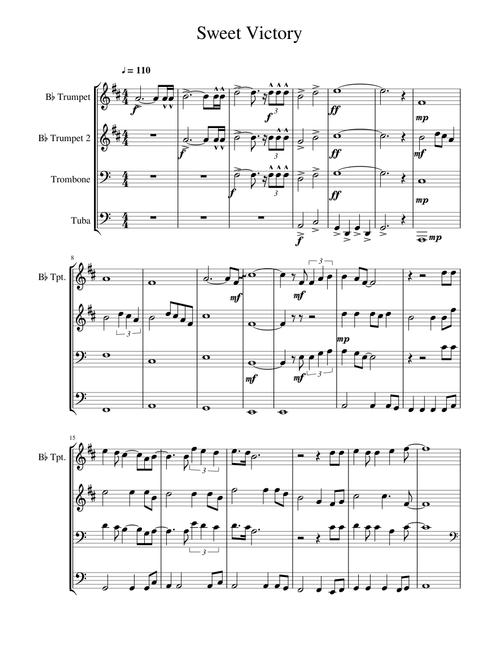 Sweet Victory Brass quartet