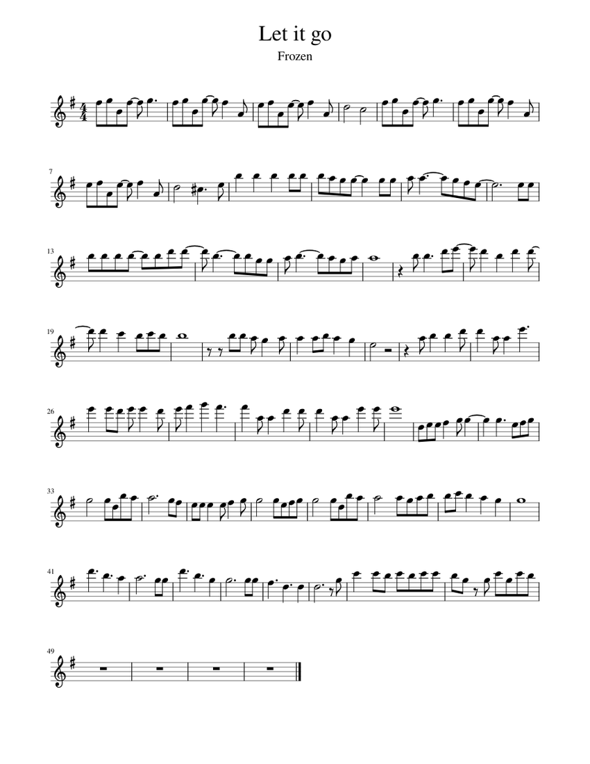Let it go Sheet music for Flute (Solo)