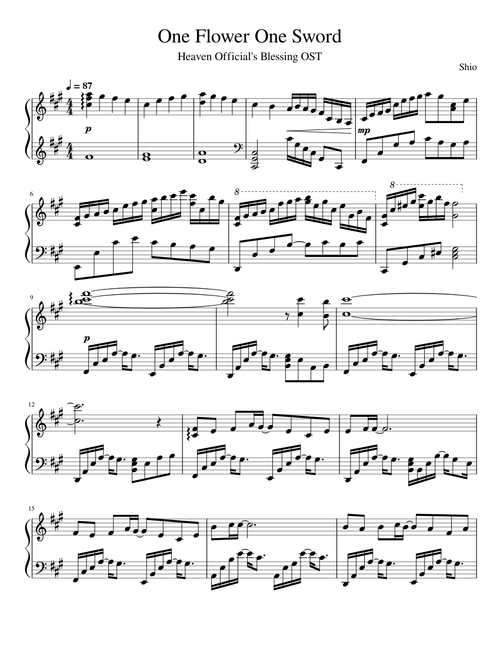 Heaven Official's Blessing OST - One Flower One Sword【Piano Arrangement】