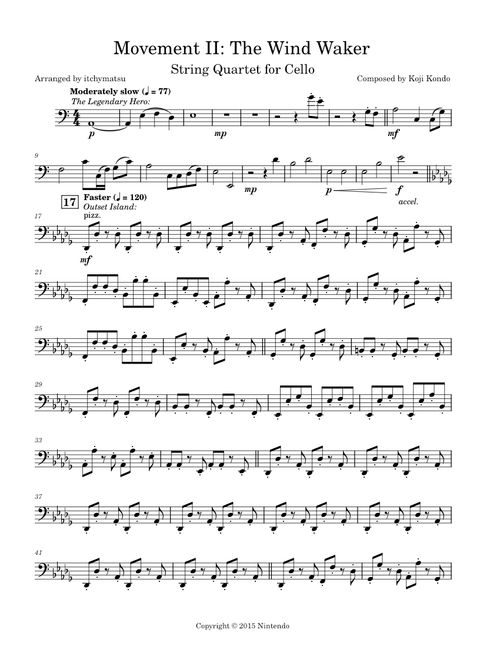 Symphony of the Goddesses – Chad Seiter (Movement II: Wind Waker SQ for Cello)