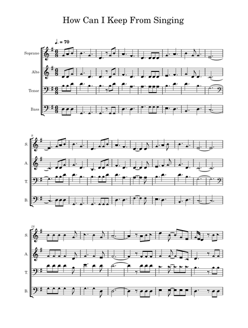 How Can I Keep From Singing – Robert Lowry