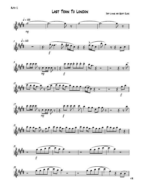 Last Train To London (Arr. Geoff Cloke) - Electric Light Orchestra (Small Ensemble)
