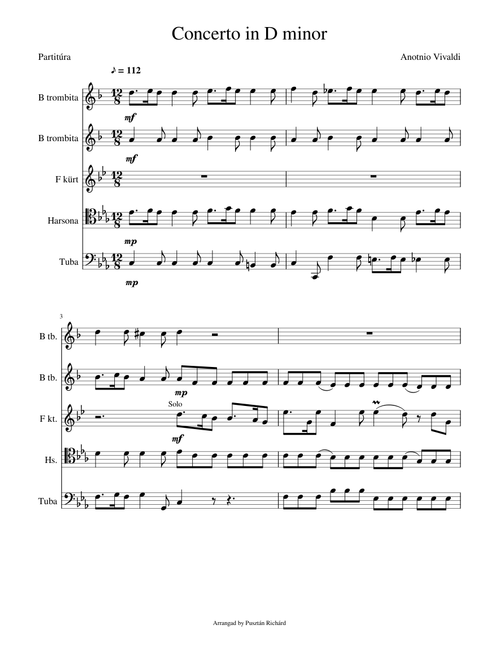 Antonio Vivaldi Concerto in D minor, Largo  RV 565