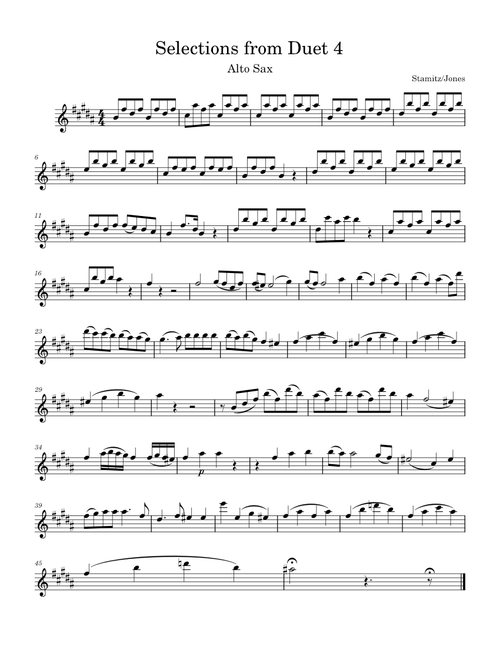 Stamitz: Duet Op. 27 No. 4 for Flute, Sax, Clarinet Trio – Carl Philipp Stamitz