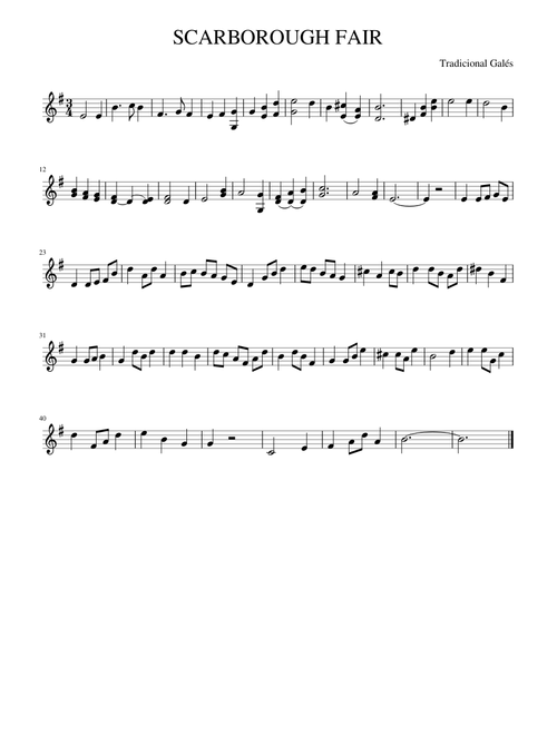 SCARBOROUGH FAIR-SOLO