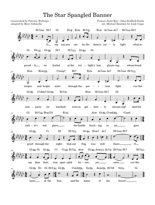 Star Spangled Banner - Lady Gaga version