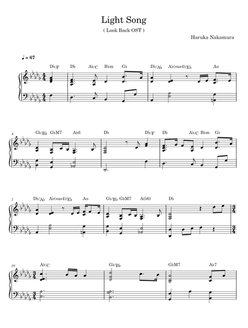 Light Song - Haruka Nakamura