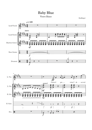 Baby blue – Badfinger Sheet Music and Tab for Guitar (Solo Baby blue – Badfinger Sheet Music and Tab for Guitar (Solo