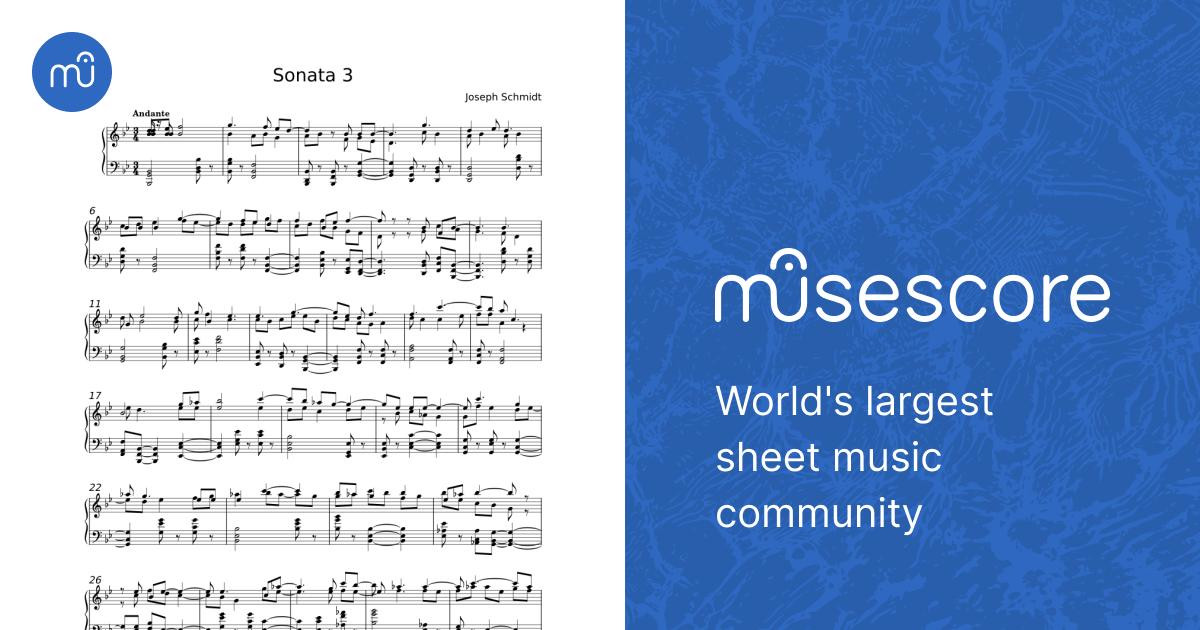 Sonata 3 - Joseph Schmidt Sheet Music for Piano (Solo) | MuseScore.com
