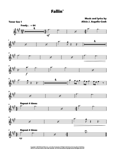 Fallin' (Arr. David Lartey) - Alicia Keys (Tenor Sax Solo)