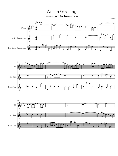 Air On The G String – Johann Sebastian Bach trio