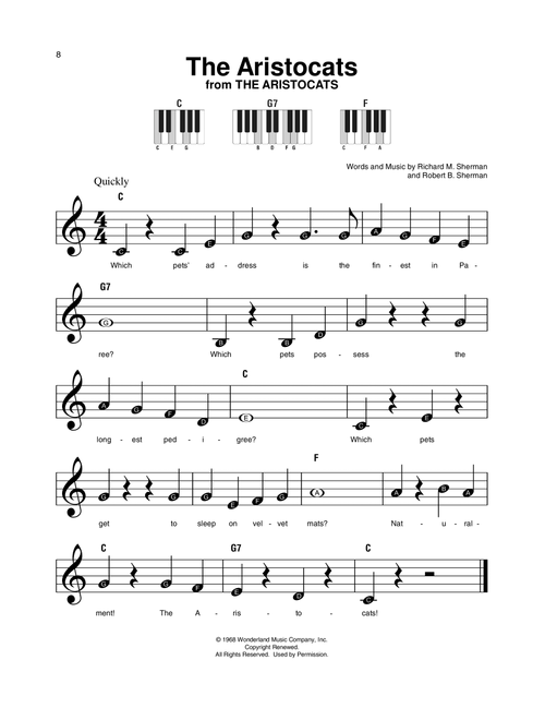 The Aristocats - Sherman Brothers (Super Easy Piano)