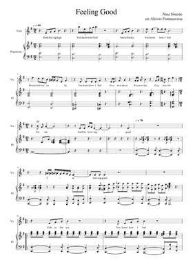 Viento Volar cometa Opresor Free feeling good by Nina Simone sheet music | Download PDF or print on  Musescore.com