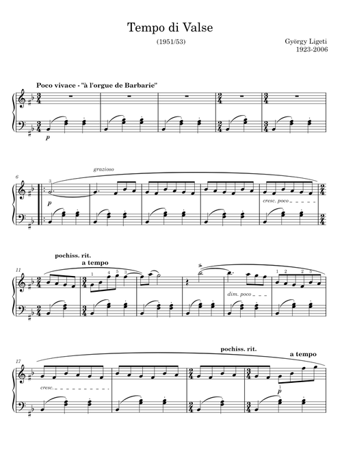 Tempo di Valse - György Ligeti