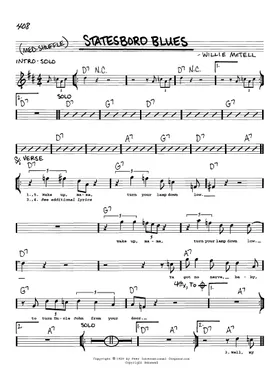 Free Statesboro Blues by The Allman Brothers Band sheet Free Statesboro Blues by The Allman Brothers Band sheet