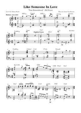 Free Like Someone In Love by James van Heusen sheet music