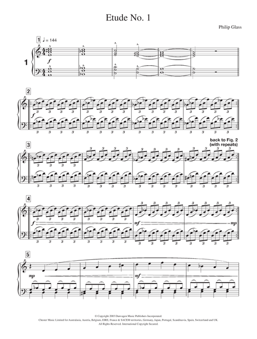 Etude No. 1 - Philip Glass (Piano Solo)