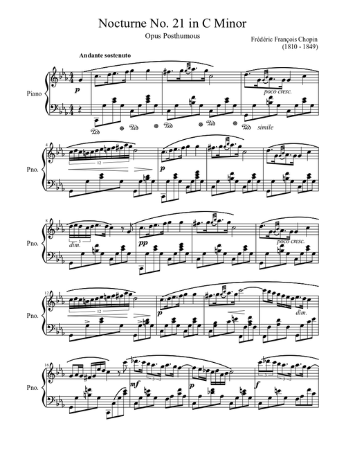 Nocturne No. 21 in C Minor