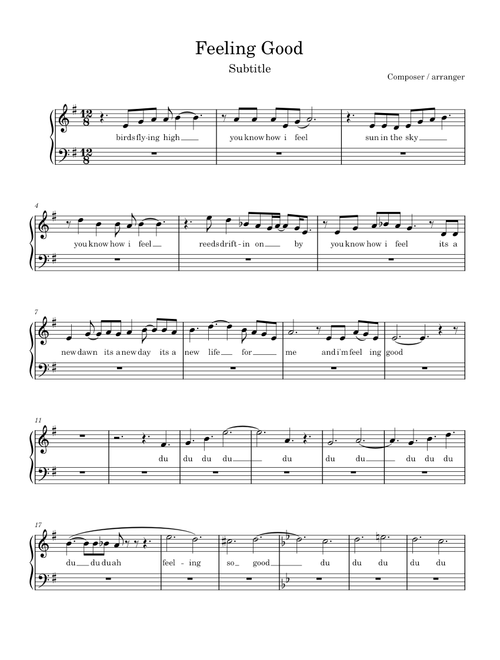 Feeling Good – Michael Bublé