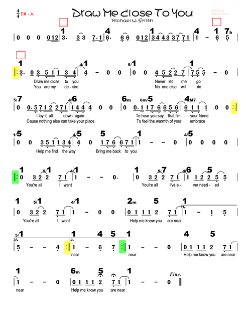 Draw Me Close 简谱 (Arr. Michael W. Smith) (Lead Sheet - Fake Book)