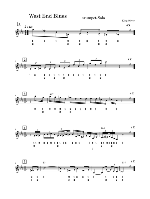 West End Blues Trumpe Solo ( with warmups)