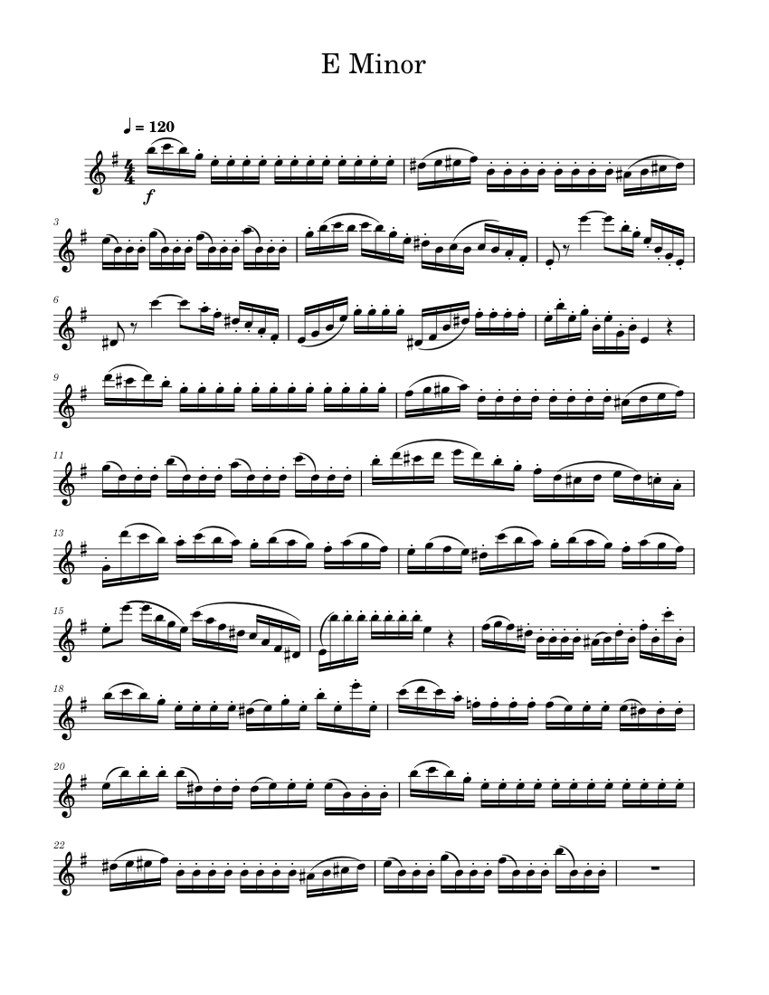 E Minor Etude from Selected Studies for Saxophone Page 13 Ferling Sheet music for Saxophone alto Solo Musescore