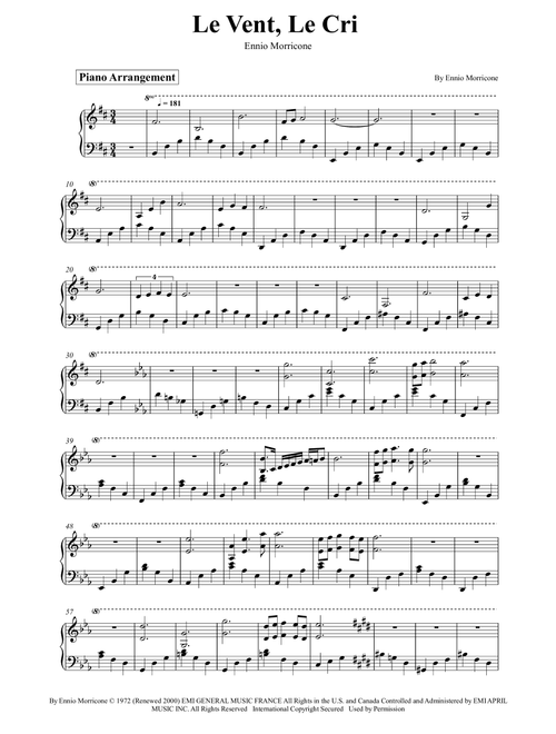 Le Vent, Le Cri (Arr. Piano Go Life) - Ennio Morricone (Piano Solo)
