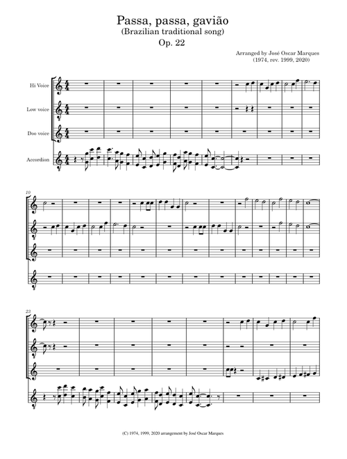 J. O. Marques: Passa passa gavião (Brazilian traditional)