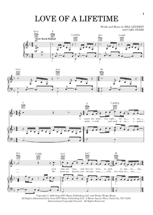 Play Official version of Love of a lifetime Sheet Music by