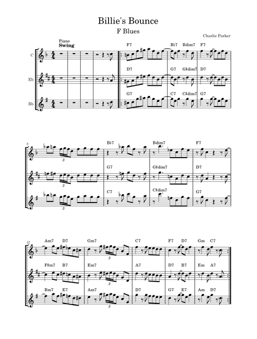 Billie's Bounce – Charlie Parker
