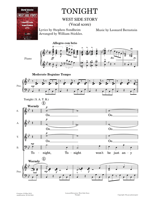 West Side Story, Tonight - Leonard Bernstein