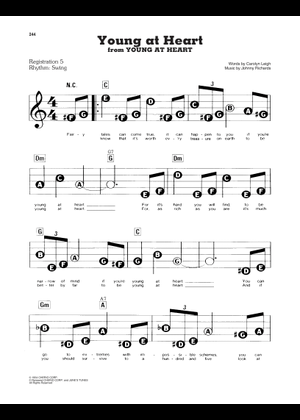 Young at Heart (Lead sheet with lyrics ) Sheet Music with Chords