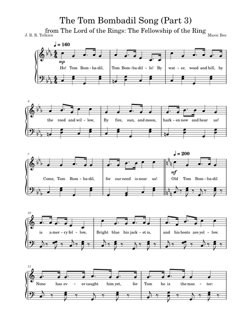 The Tom Bombadil Song (Part 3) (from J. R. R. Tolkien's book series The Lord of the Rings